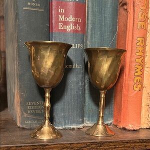 Vintage Miniture Brass Goblets
